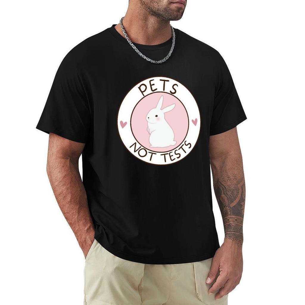 Pets Not Tests Bunny Rabbit Tshirt Fashion Simple Casual Tee Shirt