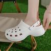 Ladies' hole shoes, summer thick soled, height increasing, anti slip sports, beach sandals, outdoor garden shoes