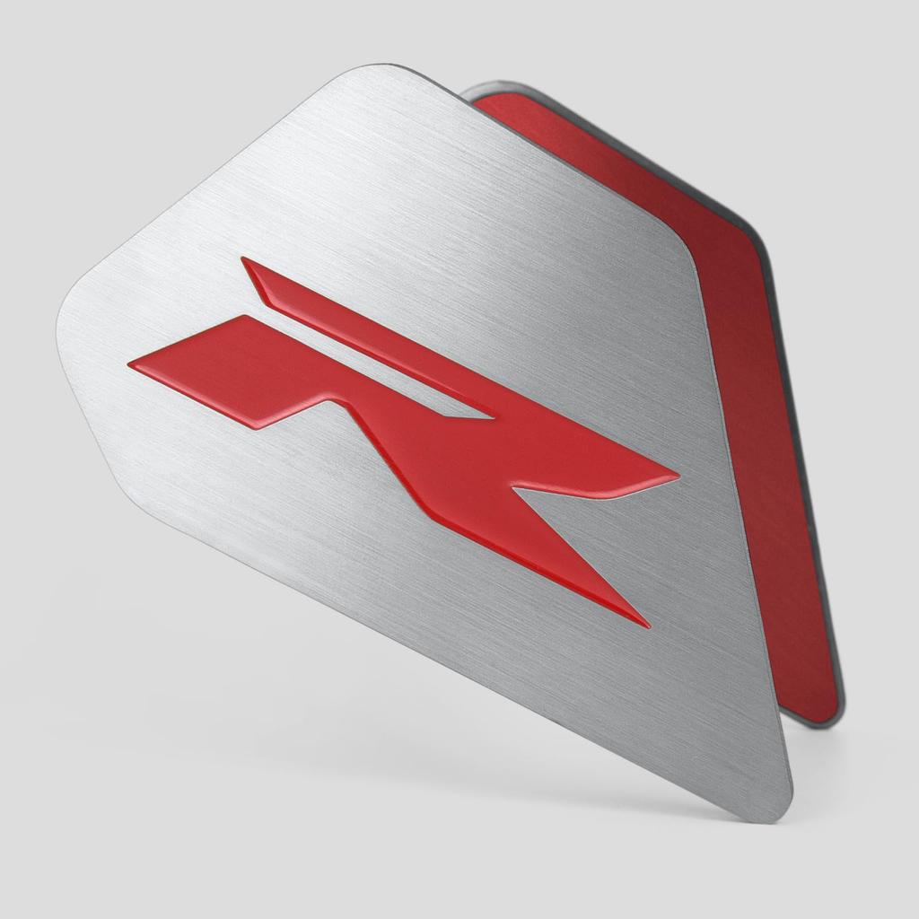 WOOGA Stainless Steel Frame Filler Side Cover Trim Type R Emblem For Honda CBR 650R CB650R 2019-2025 (Red)
