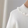 Toddler Girl Knit Sweater Ruffled Turtleneck Long Sleeve Soft Comfortable Knitwear for Little Princesses 2-6 Years