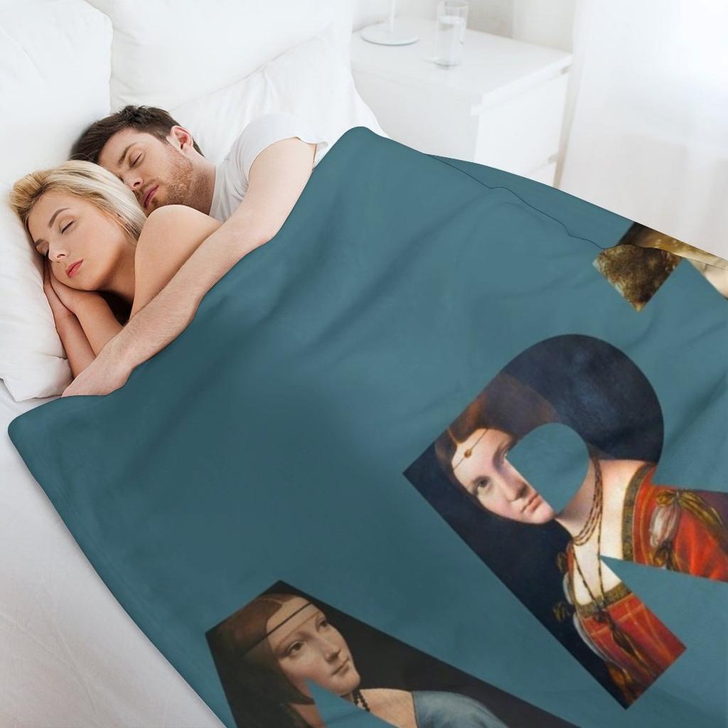 Art by Leonardo da Vinci Throw Blanket Decorative Sofas For Decorative Sofa Soft Plaid cosplay anime Blankets
