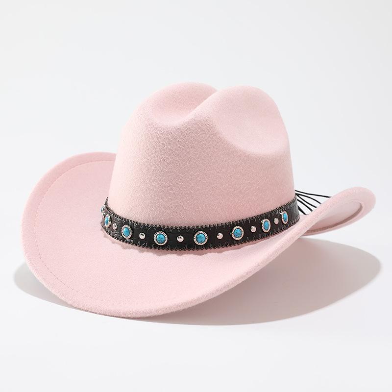 Hat Men's and Women's Wool Couple Top Hat Big Edge Straight Edge Jazz Hat Western Cowboy Hat