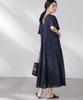 Nano Universe Made in India Cotton Flared Size S Dress, Women's, (120), Navy, 669-5119303