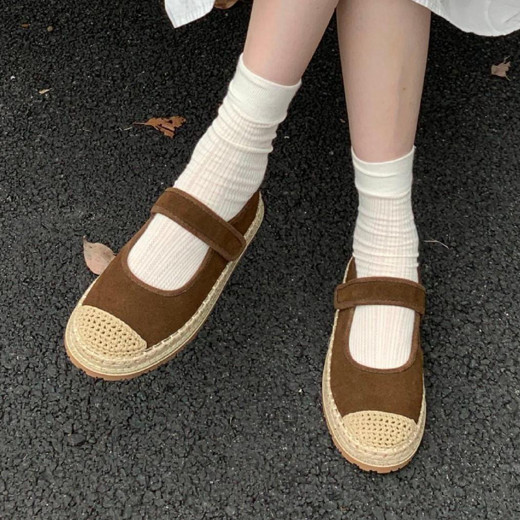 Fashion IPPEUM Chocolate Brown  Women Ballet Flats Shoes 2025 New Fashion Round Toe Mary Janes Shoe