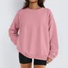 Damen Winter Fleece Tops Langarm Sweatshirt Lässiger Rundhalsausschnitt Pullover Lockerer Schnitt Warme Wintertops