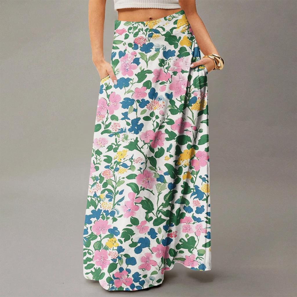 Women's Flowy Maxi Dress Regular Casual Summer Bohemian Skirt