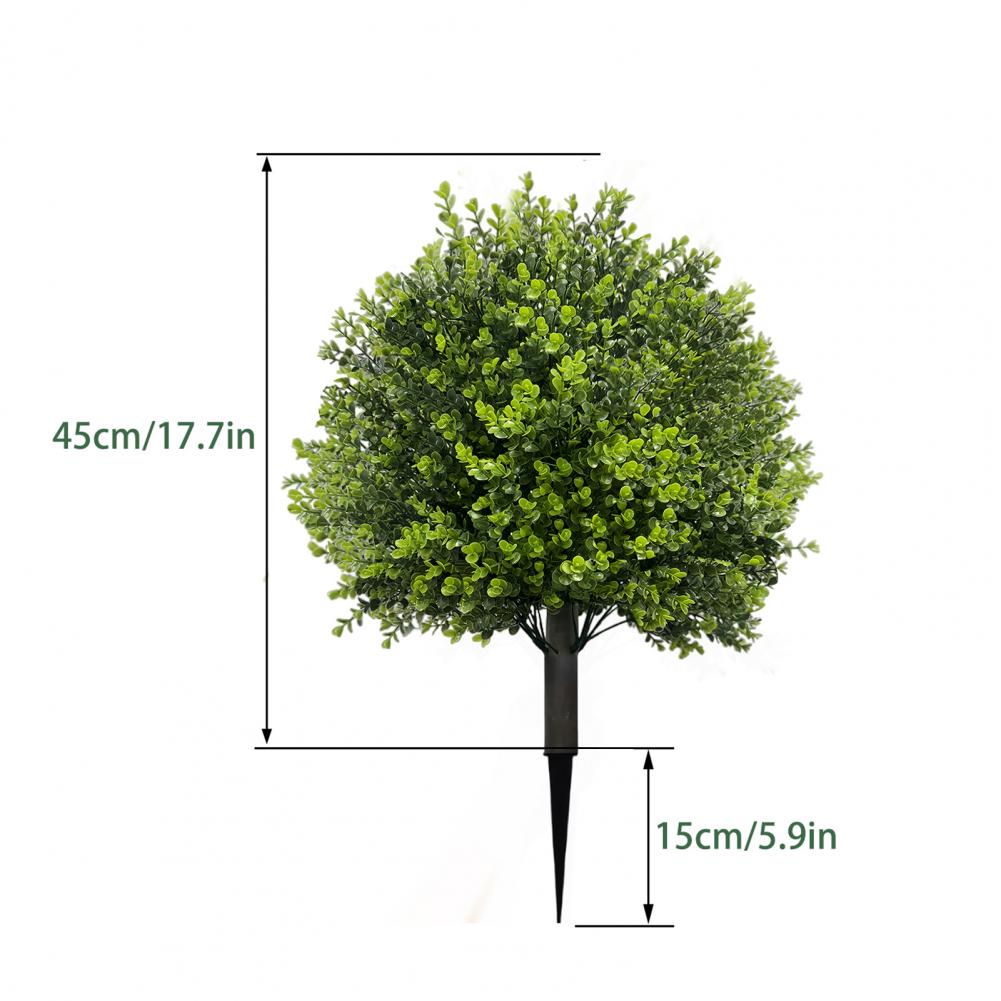 60cm Artificial Boxwood Topiary Ball Tree With Ground Stake Greenery Shrubs Outdoor Garden Porch Patio Fake Boxwood Plants Bush