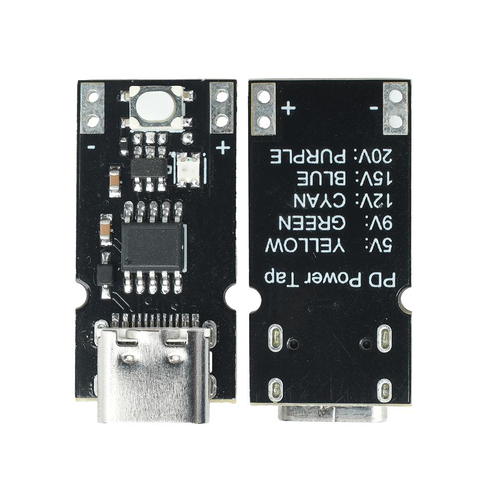 USB Type-C PD QC Deception Board Trigger Fast Charge Module DC 1-11V Adjustable Voltage Boost Charging Module Indicator Light