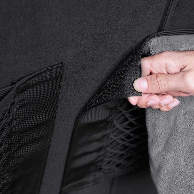 Rete Posteriore per Bagagliaio Auto Sedile Gabbia Elastica Organizzatore Auto Borsa da Schienale Rete con Cordino Velcro Magico Borsa Universale Tasca