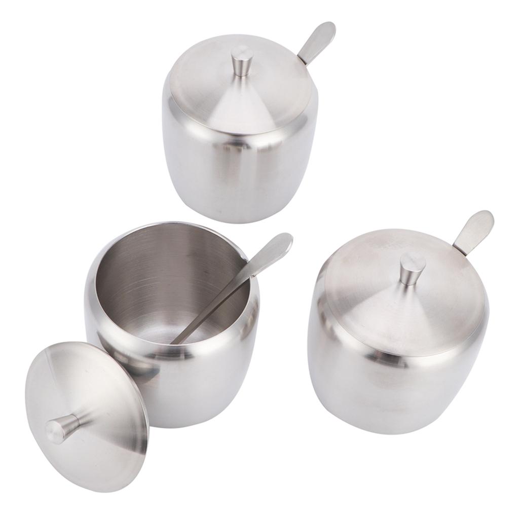 304 Edelstahl Gewürz Topf Gewürz Container Salz Zucker Box Lagerung Spice Rack Set