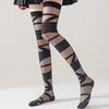 Women Bandage Stripe Long Stockings Female Japanese Lolita Jk Y2K Sexy Summer Cross Long Stockings Long Tube White Stockings