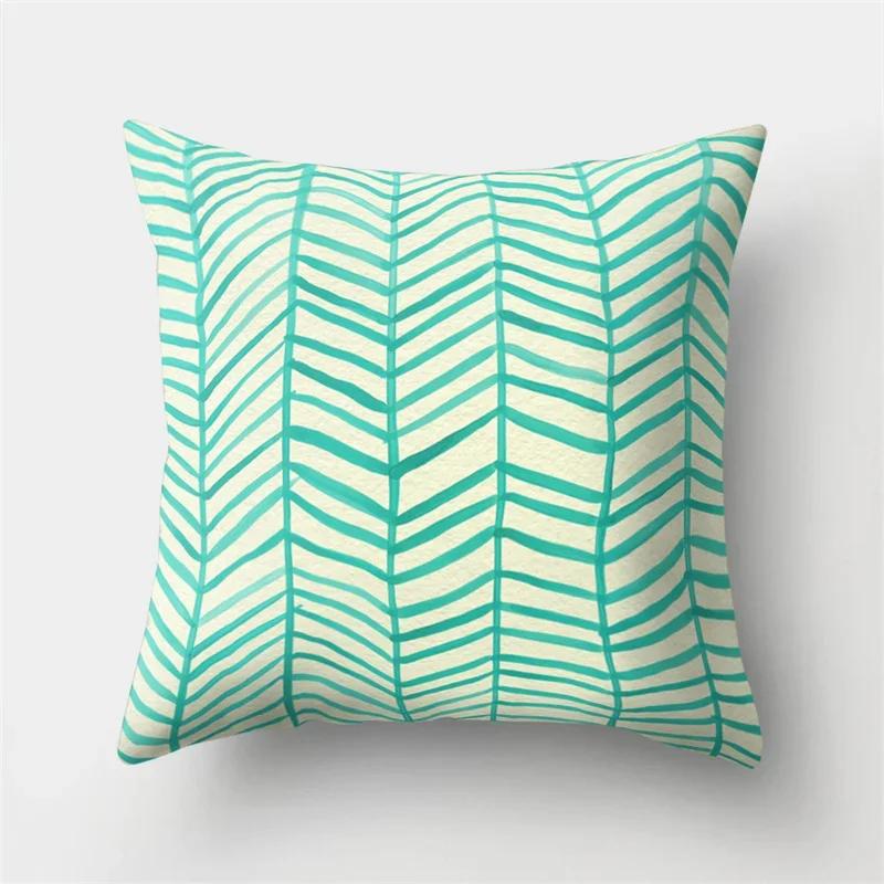 Tropical  Letter Flower Plant Polyester Pillowcase Sofa Living Room Home Decoration Car Waist Cushion Cover