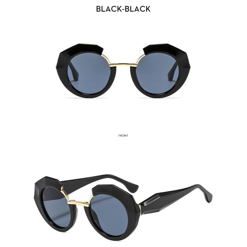 Women's Sunglasses, Fashionable Round Sunglasses, Thick-rimmed Sunglasses.