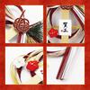 Osaka Choseido New Decoration for the Shimenawa Modern and Stylish Shimekazari Wreath with Approximately 24cm Chestnut and Plum Includes Bonus