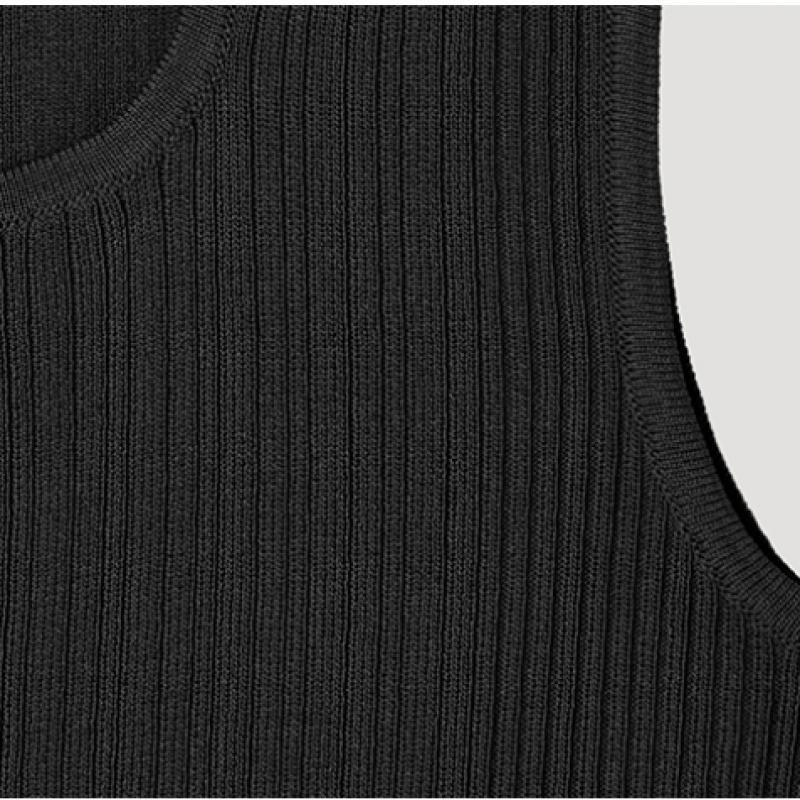 [Ona S miSS] Čtvercový výstřih Pletené bez rukávů SSkpop22580 Zb