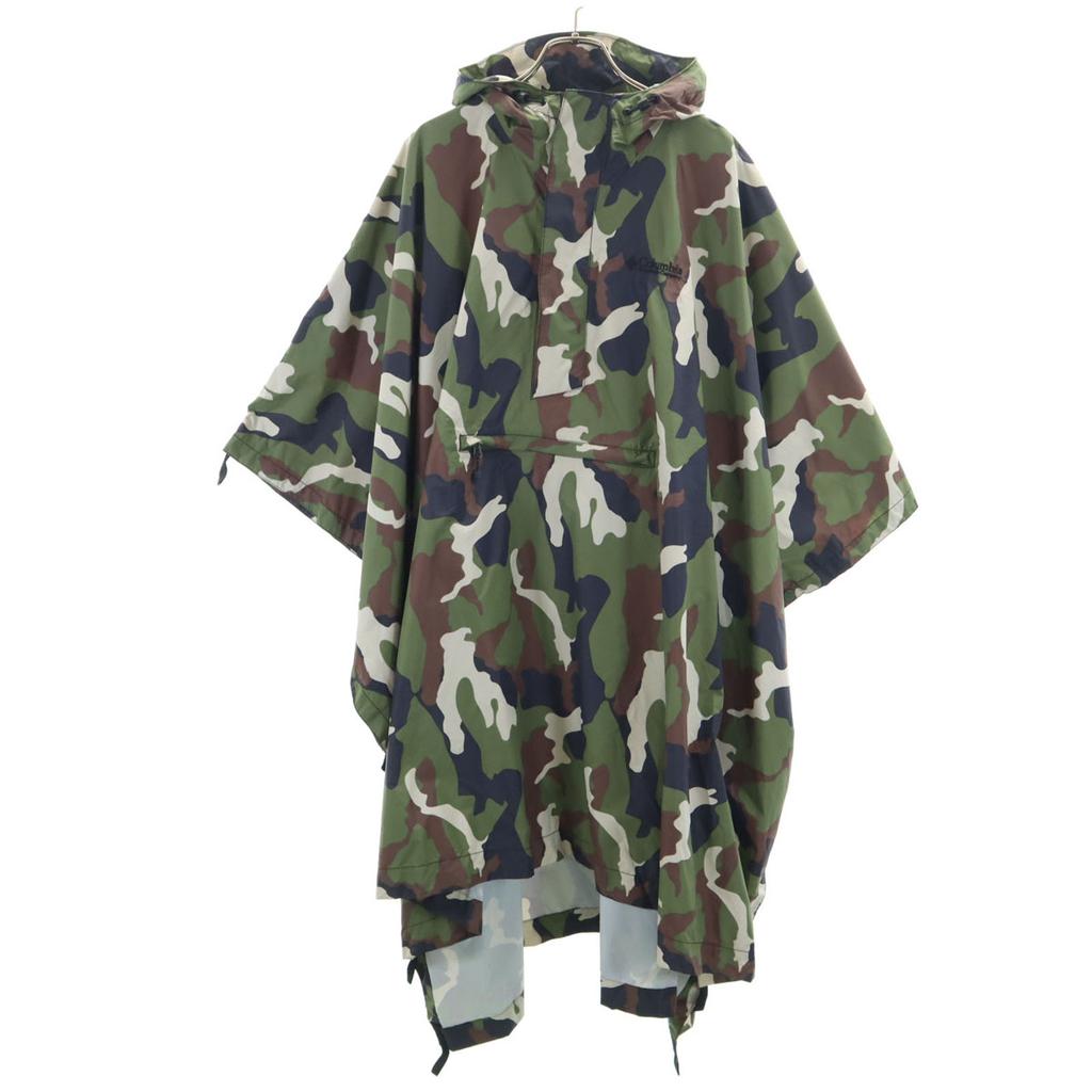 Columbia PU1702 Camouflage Pattern Peebles Poncho Poncho Men's Used