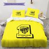 Al-Ittihad FC Pattern Bedding,Quilt Set Quilt Cover Pillowcase Home Birthday Gift(1 * Duvet Cover + 2 * Pillowcase, Without Core)