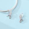 Original Real 925 Sterling Silver Charms Bead Retro Pattern Hummingbird Pendant Fit Original Bracelet For Women DIY Jewelry Gift