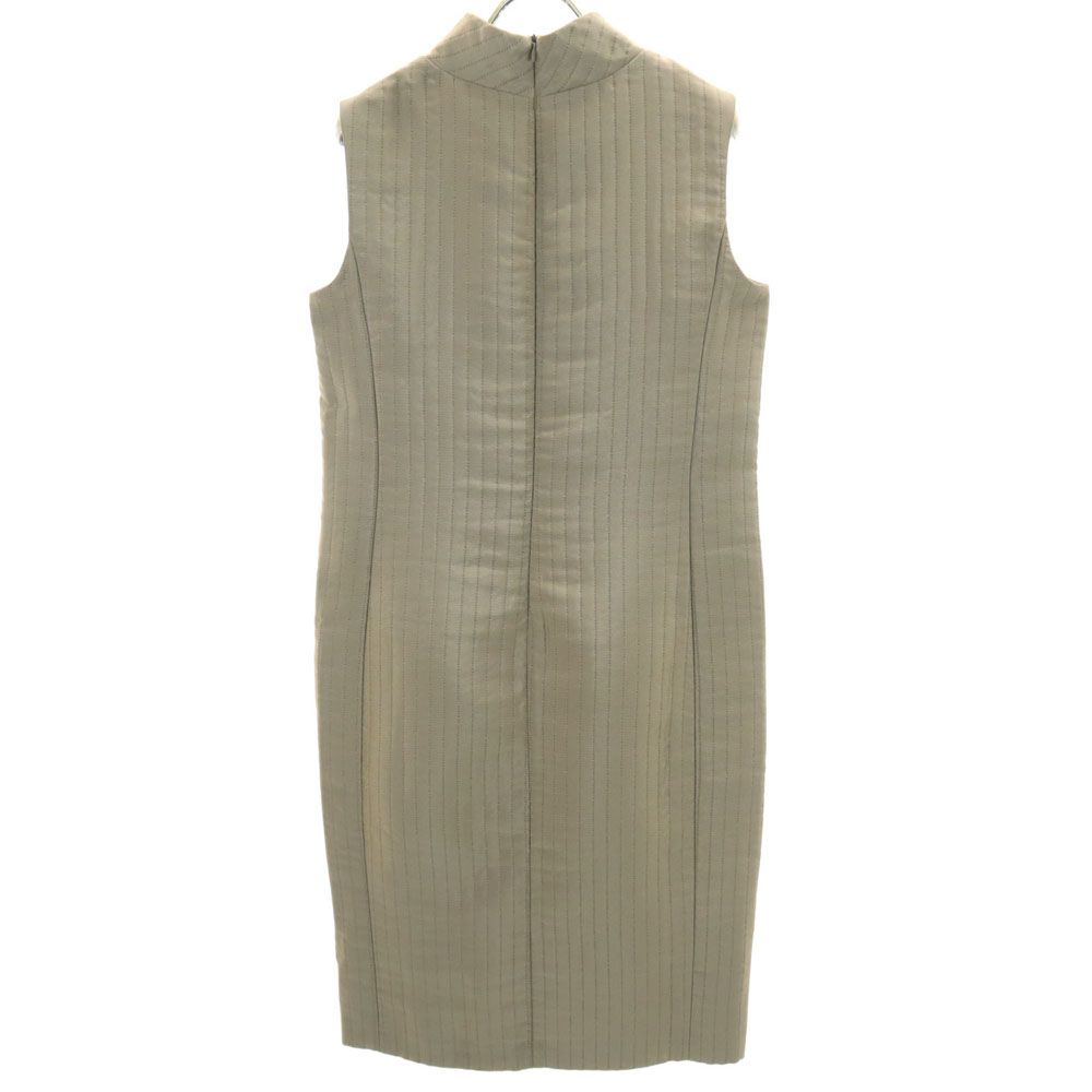 MAX MARA made in Italy No sleeve one piece 42 khaki Back zip Women Used