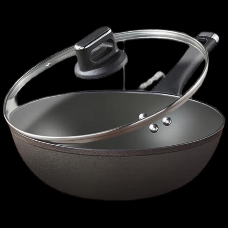 COOKER KING 30cm Cast Iron Stir-fry Wok