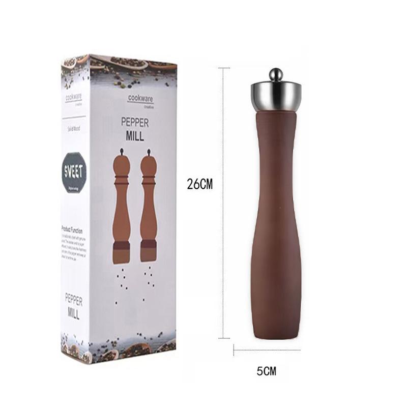 Leeseph Premium Beech Pepper Mill, Salt and Pepper Grinder - Precision Carbon Steel Rotor Use for Peppercorn, Sea Salt, Pepper