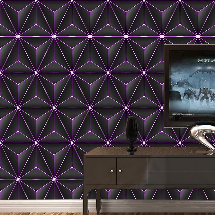 

Виниловые самоклеящиеся 3D обои Peel and Stick Влагостойкое ПВХ настенное покрытие для игровой комнаты потолок креативные наклейки на стену 45cmx100cm фиолетовый