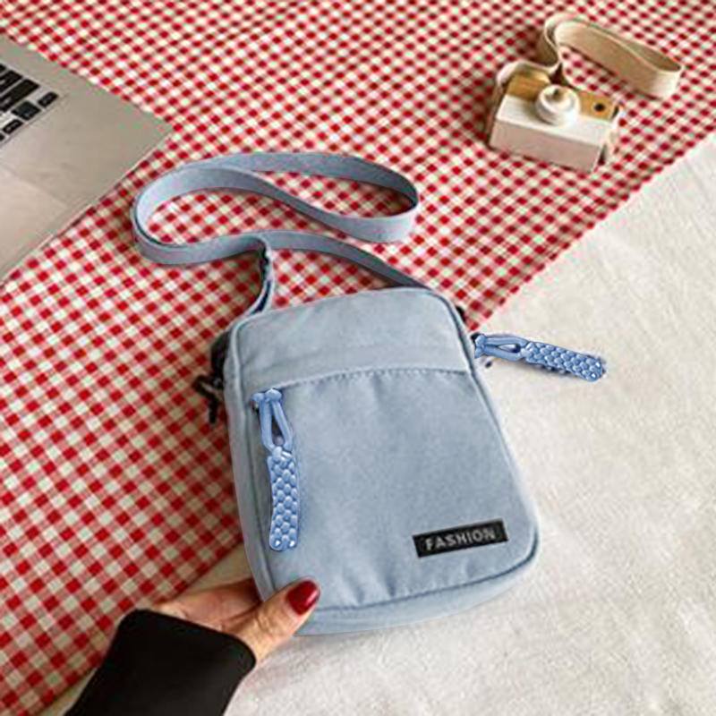 Portable Canvas Phone Bag Lightweight Small Size for Men And Women Walking Outdoor Spring Faion Korean Sle Youth Phone Pouch