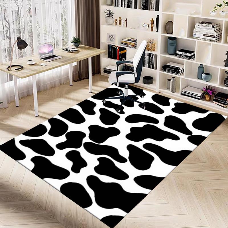 1PC cow print Extra Large Non Slip Floor carpet, Office, family, bedroom, Studio Large Area Rug Indoor Rugs, Vibrant Colors