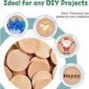 2CM Wood Rounds for Crafts Unfinished Wood Circles Discs for Wreath Boards Crafts Painting and Christmas Halloween Decoration