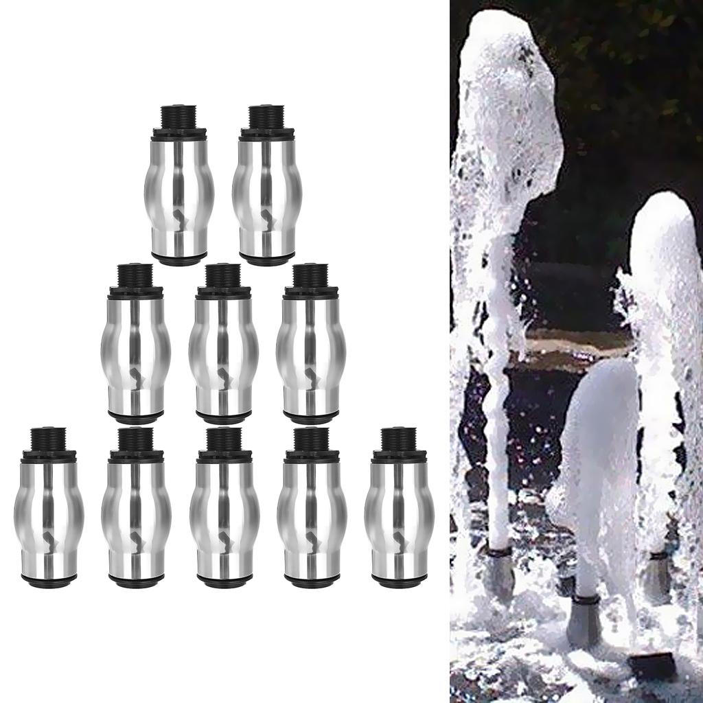 

10 шт. Стальные DN25 Садовые Насадки для Водопада Фонтана Головка Серебристый 60 кПа