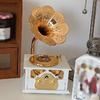 Retro Gramophone Music Box Classic Phonograph Shape Music Box for Home Desktop Musical Decoration White
