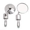 Universal Fit Motorcycle Rearview Mirror for 22mm Silver Electroplated CNC Machined Aluminum Handlebars, Finish,