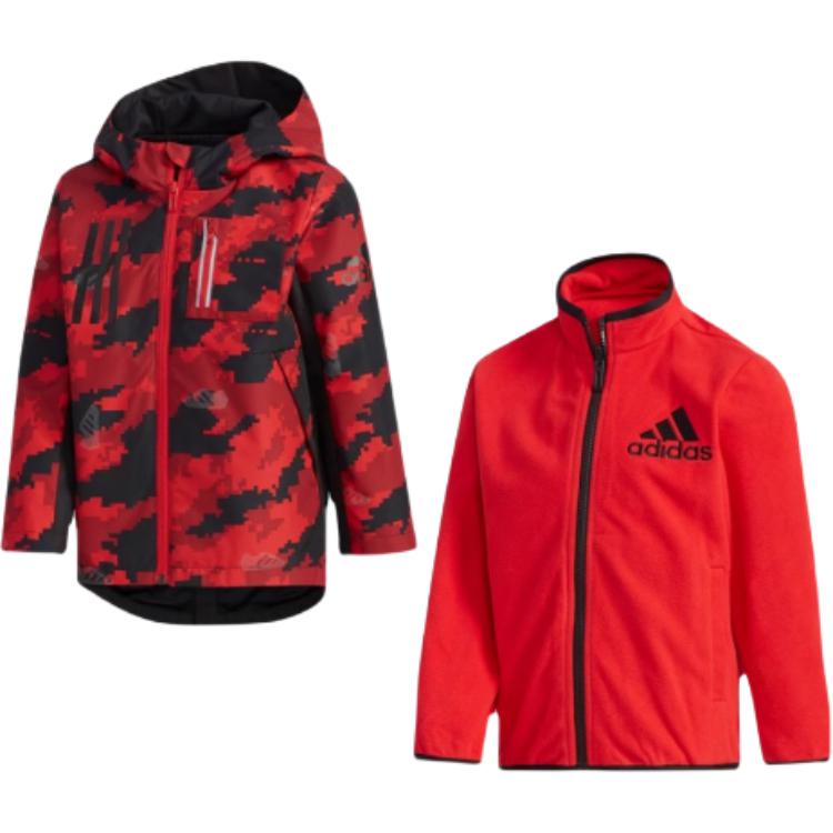 adidas Jackets & Coats Red Children Aged 3 7 Years Old EH4150