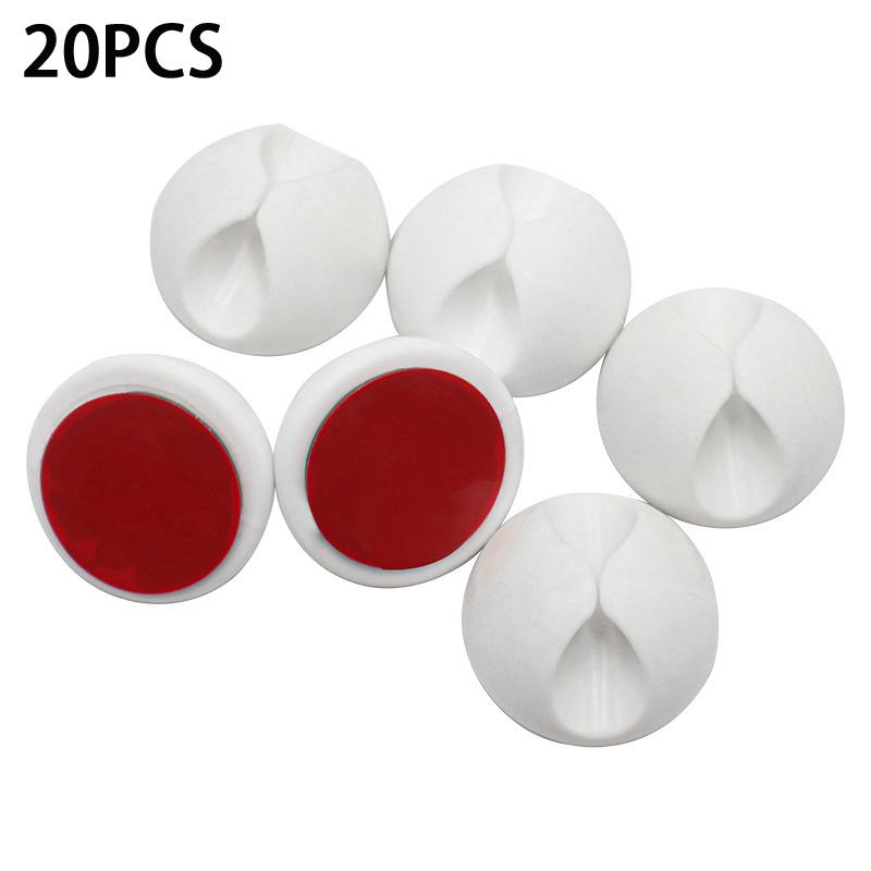 20/50Pcs Cable Clips Self Adhesive Cord Management Black Wire Organizer Clamp Car Wire Accessories