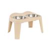 Elevated Dog Feeder Dogs Bowls Foldable Raised Stand with Double Stainless Steel Food Water Bowls for Small Medium Large Dogs