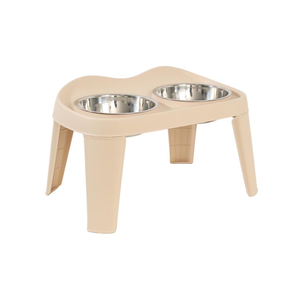 Elevated Dog Feeder Dogs Bowls Foldable Raised Stand with Double Stainless Steel Food Water Bowls for Small Medium Large Dogs