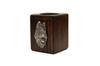 Briard, Berger De Brie I - Wooden Candle Holder with a Dog, a Unique Souvenir After Losing a Dog, a Handicraft from the Art-Dog Brand