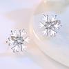 Elegant Zircon Snowflake Stud Earrings for Women - Fashionable Christmas-Themed Jewelry