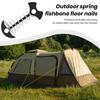 Telescopic Spring Fish Bone Nail Aluminum Alloy Tent Nail Hiking Ground Pin Travel Tent