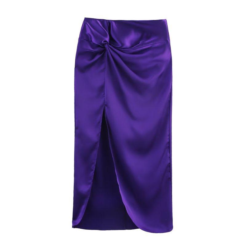 Kaslead New Women clothes Western Style Fashion Silk Satin Texture Top Skirt 3203317 10317