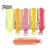 Correction Tape Holder Case Iridescent Holographic Pencil Case, Transparent Stationery Bag with Wide Colorful Pen U-Shaped Zipper, Large Capacity