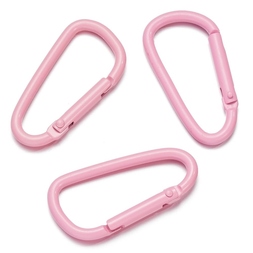 5pcs Carabiner Keychain Alluminum D-ring Clasp Multi-colorsHook Clip Keychains Camping Backpack Buckle Jewelry Making Supplies