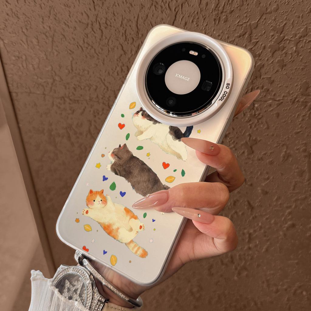 Watercolor kitten is suitable for Huawei mate80 mobile phone case mate80promax new mate70 all-inclusive anti-defense