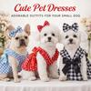 Flying Sleeve Pet Skirts Bow Headband Pet Dress Cute Cat Dog Princess Dress  Spring Summer
