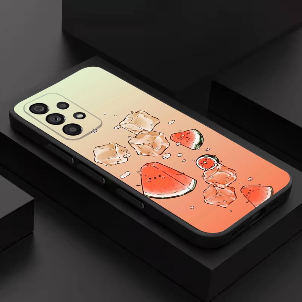 Watermelon Cute Phone Case For Samsung S 9,10,21,30,22,23,24,25,26,Ultra,Plus,Lite,FE,4,5G Black Soft Precise
