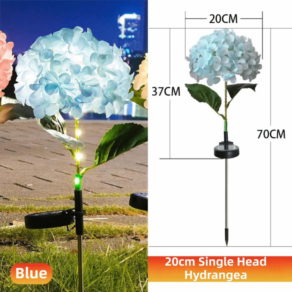 Decorative Lighting LED Hydrangea Lights Realistic Solar Garden Light  Garden Pathway Single Head Blue