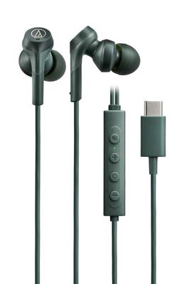 GR Wired Earphones with Cord Deep Audio-Technica ATH-CKS330NC Type-C Noise-Canceling 1.2m U-shaped [No Lag, Bass, Closed-Back, High-Quality Sound,