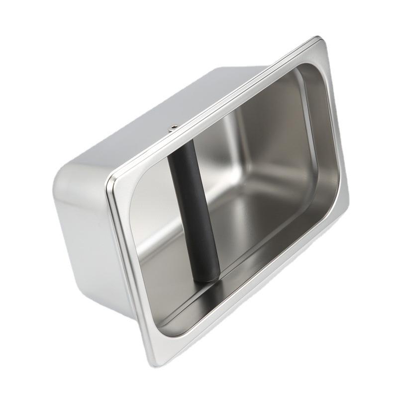 Large Coffee Knock Box Stainless Steel Espresso Knockbox Large Capacity for Coffee Grounds Barista Must-have Accessories