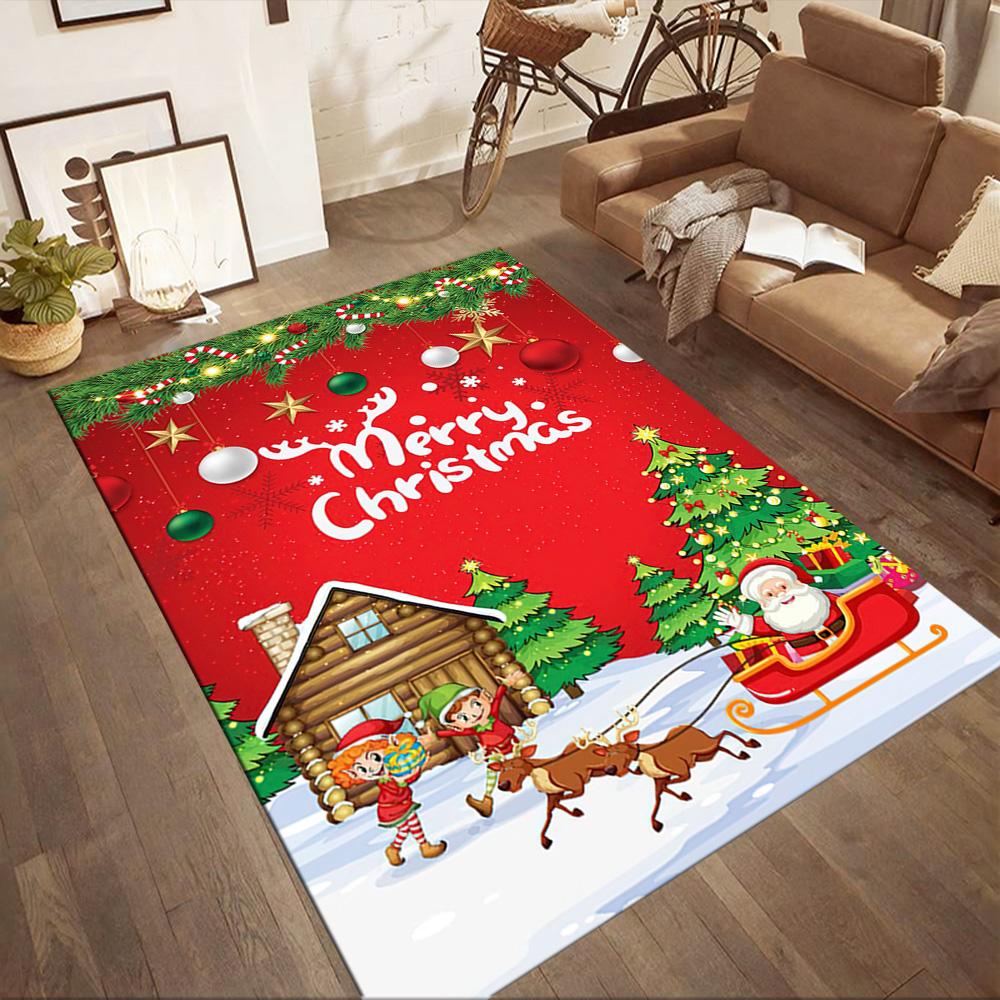 Christmas 216 Floor Rug Office Rug Design for Kitchen Living Rooms Hallway Outdoor Anti-slip Rug Decorate Offices Gift for Festivals