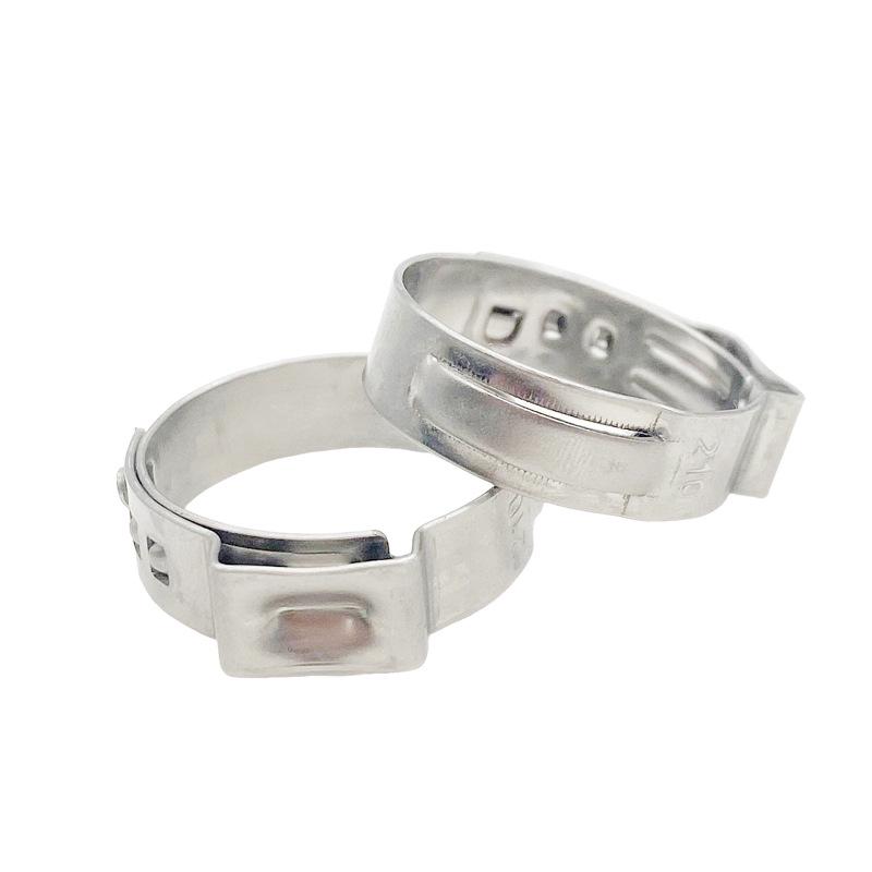 Braçadeira de Mangueira Ajustável de Aço Inoxidável 304 com Orelha Única - À Prova de Ferrugem, Resistente à Corrosão, Forte Estilo Oetti.